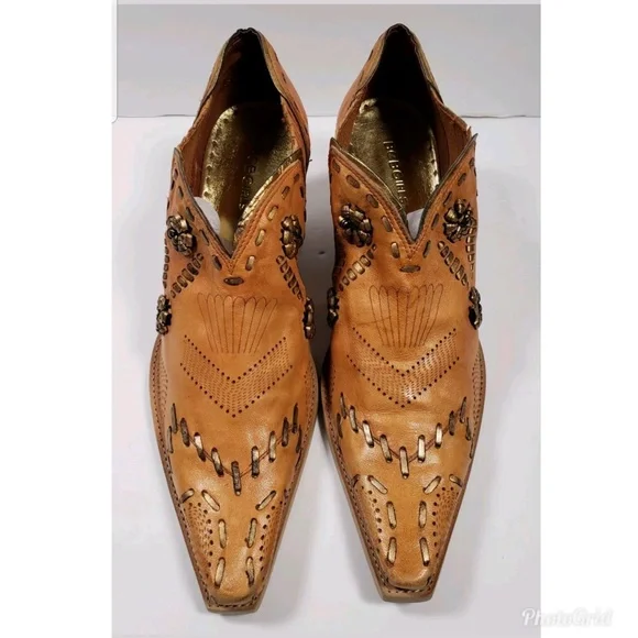 BCBGirls leather cowboy booties sz 8.5B - Picture 2 of 6